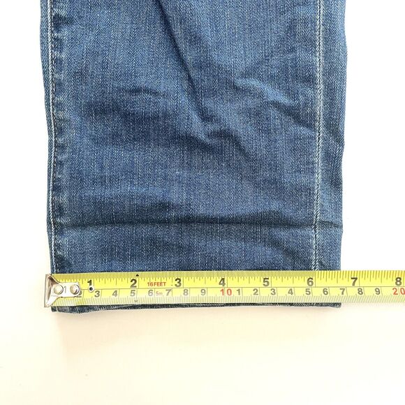 SPANX The Slim-X Casual Cuffed Denim Mid-High Rise Ankle Jeans Blue - Picture 9 of 12